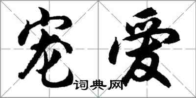 胡问遂宠爱行书怎么写