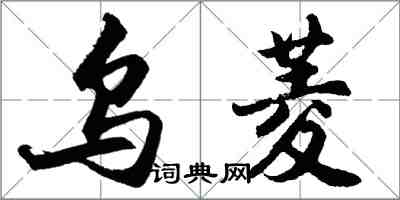 胡问遂乌菱行书怎么写