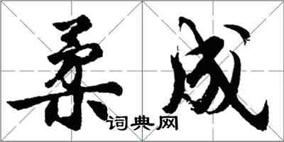 胡问遂柔成行书怎么写