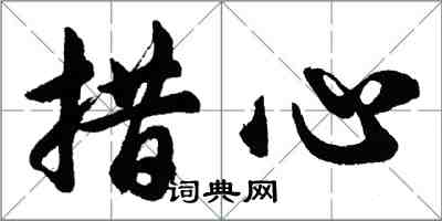 胡问遂措心行书怎么写