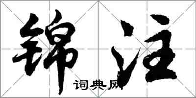 胡问遂锦注行书怎么写