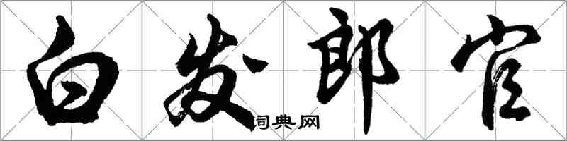 胡问遂白发郎官行书怎么写