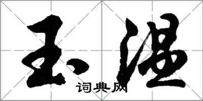 胡问遂玉温行书怎么写