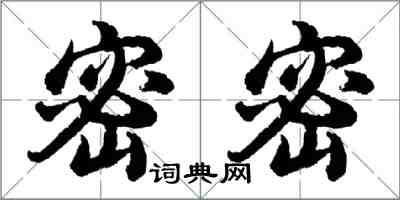 胡问遂密密行书怎么写