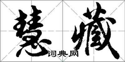 胡问遂慧藏行书怎么写