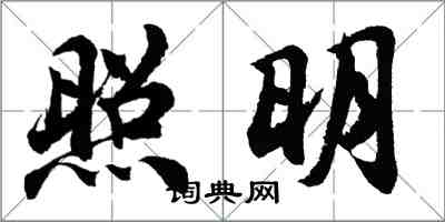 胡问遂照明行书怎么写