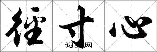 胡问遂径寸心行书怎么写