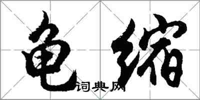 胡问遂龟缩行书怎么写