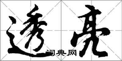 胡问遂透亮行书怎么写