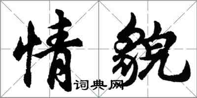 胡问遂情貌行书怎么写