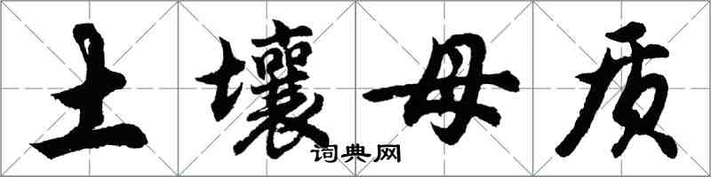 胡问遂土壤母质行书怎么写