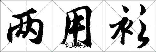 胡问遂两用衫行书怎么写