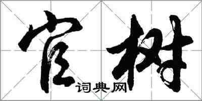 胡问遂官树行书怎么写