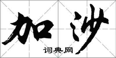 胡问遂加沙行书怎么写