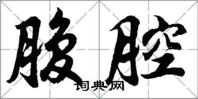 胡问遂腹腔行书怎么写