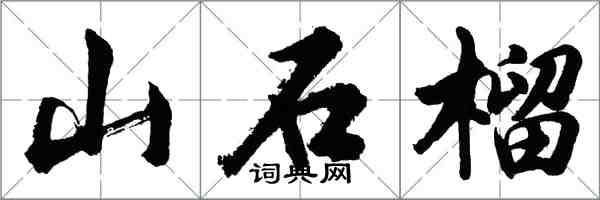 胡问遂山石榴行书怎么写