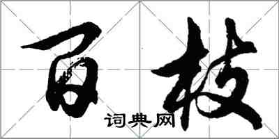 胡问遂百枝行书怎么写