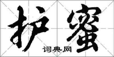 胡问遂护蜜行书怎么写