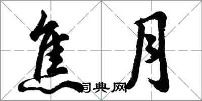 胡问遂焦月行书怎么写