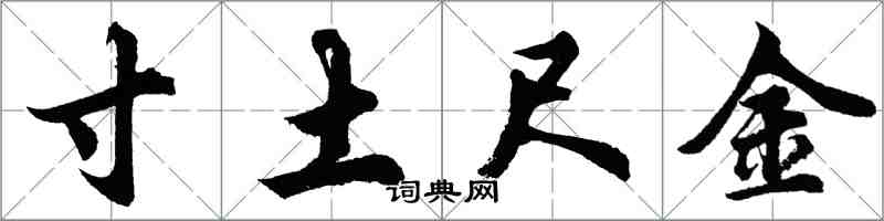 胡问遂寸土尺金行书怎么写