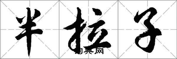 胡问遂半拉子行书怎么写