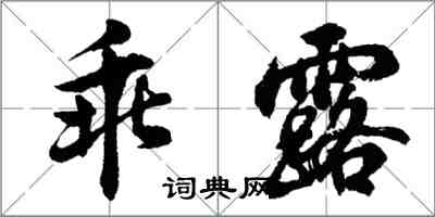 胡问遂乖露行书怎么写