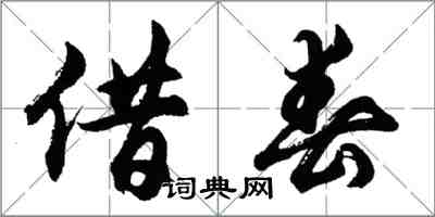 胡问遂借春行书怎么写