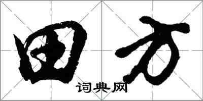 胡问遂田方行书怎么写