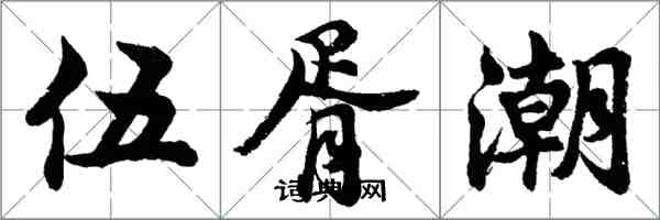 胡问遂伍胥潮行书怎么写