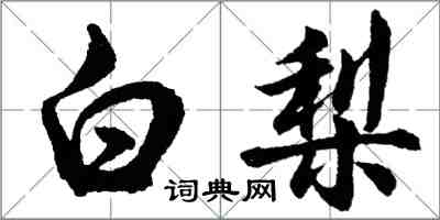 胡问遂白梨行书怎么写