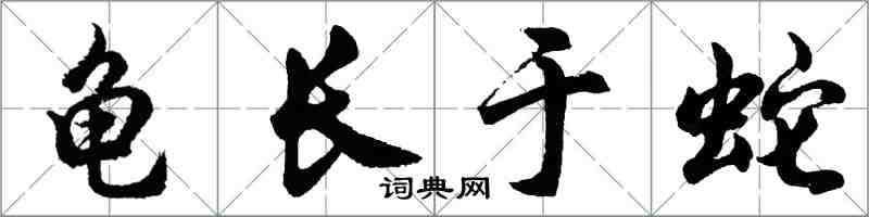 胡问遂龟长于蛇行书怎么写