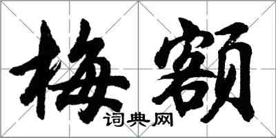 胡问遂梅额行书怎么写