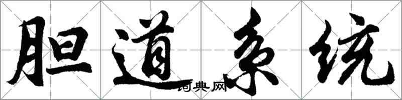 胡问遂胆道系统行书怎么写