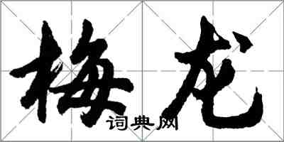 胡问遂梅龙行书怎么写