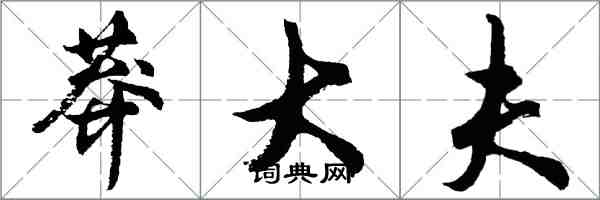 胡问遂莽大夫行书怎么写