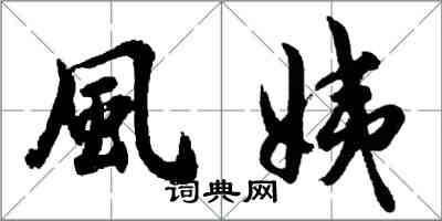 風姨怎么写好看，風姨书法图片