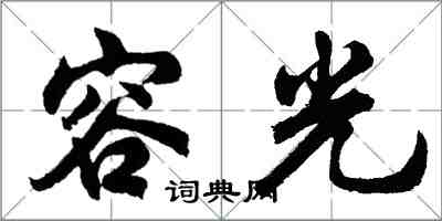 胡问遂容光行书怎么写