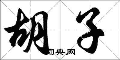 胡问遂胡子行书怎么写