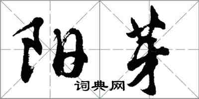 胡问遂阳芽行书怎么写