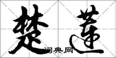 胡问遂楚莲行书怎么写