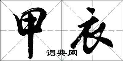 胡问遂甲衣行书怎么写