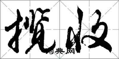 胡问遂揽收行书怎么写