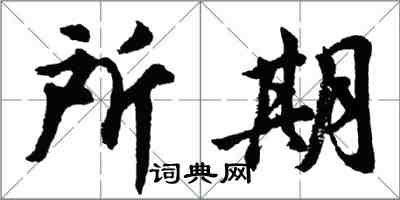 胡问遂所期行书怎么写