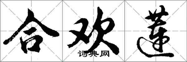 胡问遂合欢莲行书怎么写