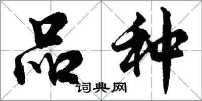 胡问遂品种行书怎么写