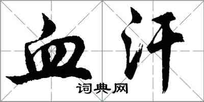 胡问遂血汗行书怎么写