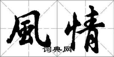 風情怎么写好看，風情书法图片