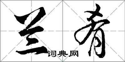 胡问遂兰肴行书怎么写