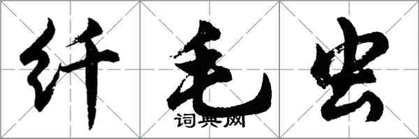 胡问遂纤毛虫行书怎么写