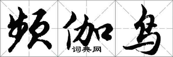 胡问遂频伽鸟行书怎么写